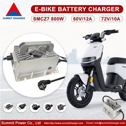 60V12A 72V10A sähköpyörän akkulaturi